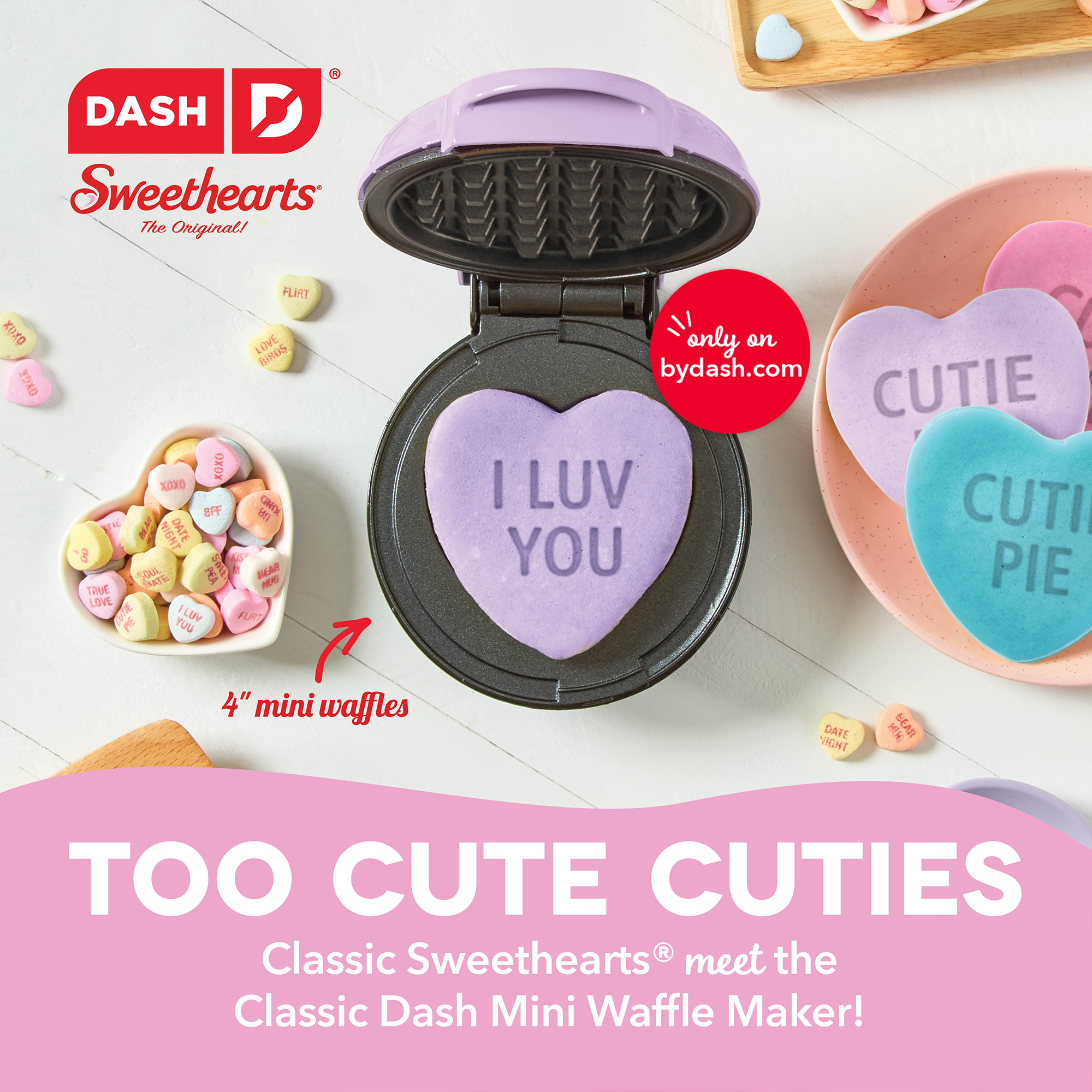 Dash x Sweethearts® Mini Waffle Maker